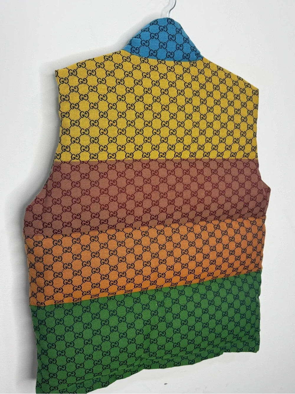 Gucci - GG Jacquard Cotton Blend Canvas Down Vest Multicolor Men’s IT 48/US M